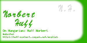 norbert huff business card